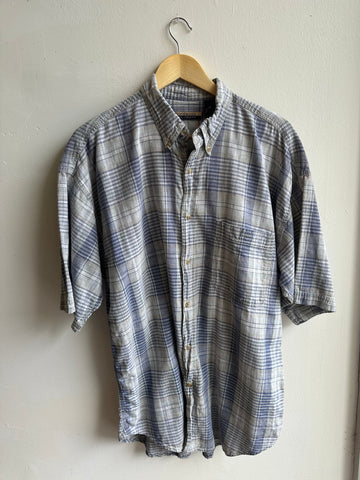 Vintage Northwood Outfitters Plaid Shirt – Misty Blue Fade | Size XL
