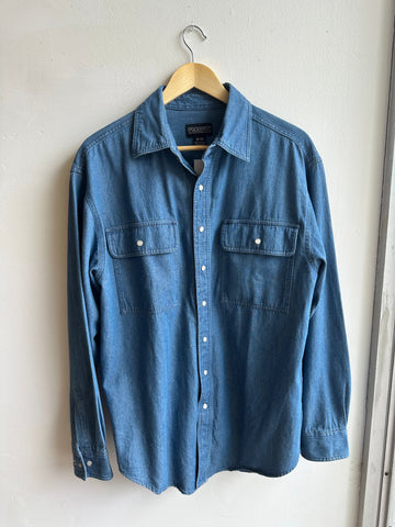 Vintage Dakota Denim Work Shirt – Classic Blue | Size Medium