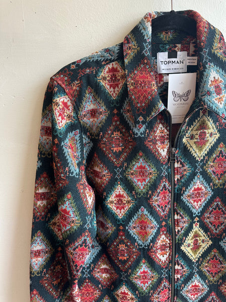 Topman Southwestern Tapestry Zip Jacket – Size Men’s S