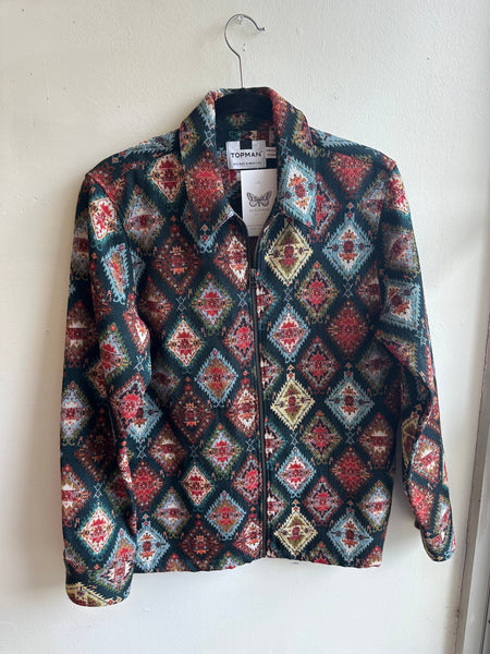 Topman Southwestern Tapestry Zip Jacket – Size Men’s S