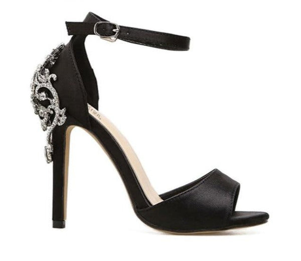 Crystal Ankle Strap Stiletto