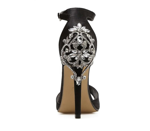 Crystal Ankle Strap Stiletto