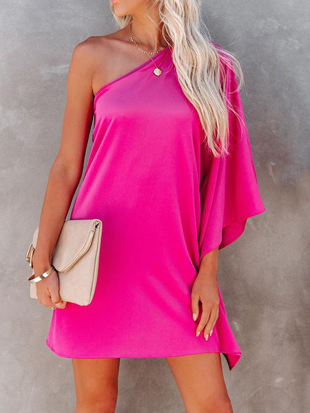 Women's Summer One-Shoulder Dress in Blouses & Shirts