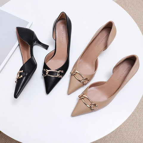 Chain Stud Dress Heels