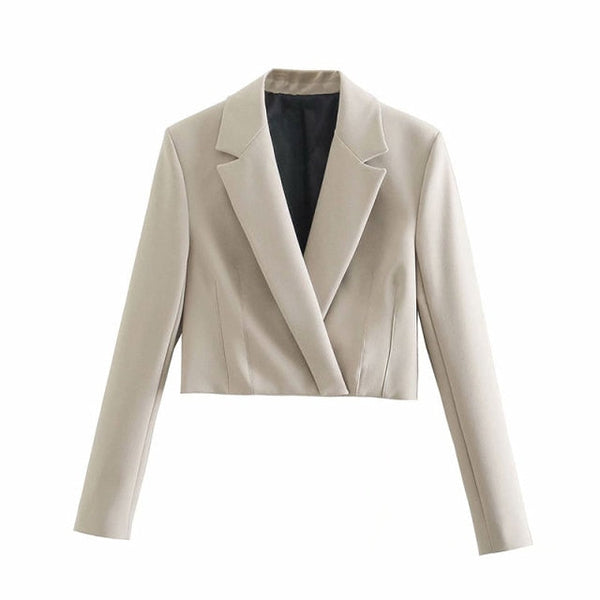 No Button Blazer & Skirt Set