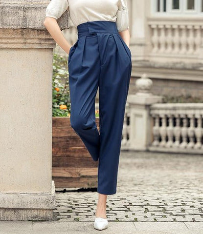 High Waist Loose Dress Pants
