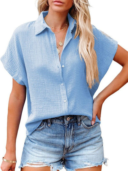 Stylish Striped Commuting Long Sleeved Blouse