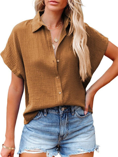 Stylish Striped Commuting Long Sleeved Blouse