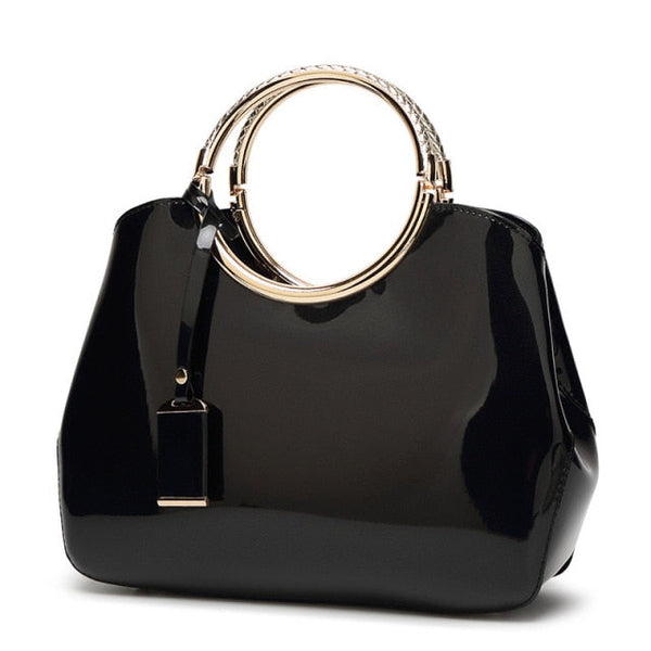 Patent Leather Ring Handbag