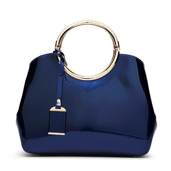 Patent Leather Ring Handbag