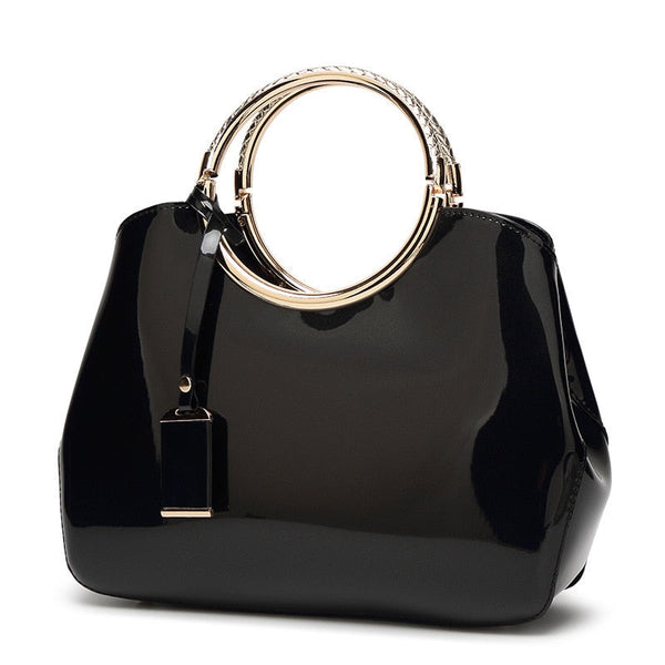 Patent Leather Ring Handbag