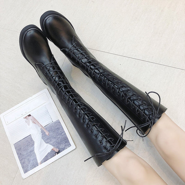 Knee High Lace Boots