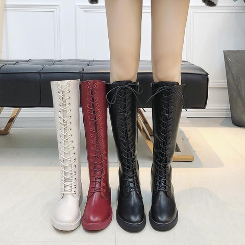 Knee High Lace Boots