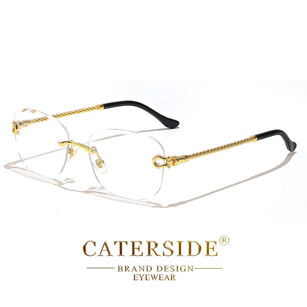 Retro Rimless Gradient Sunglasses