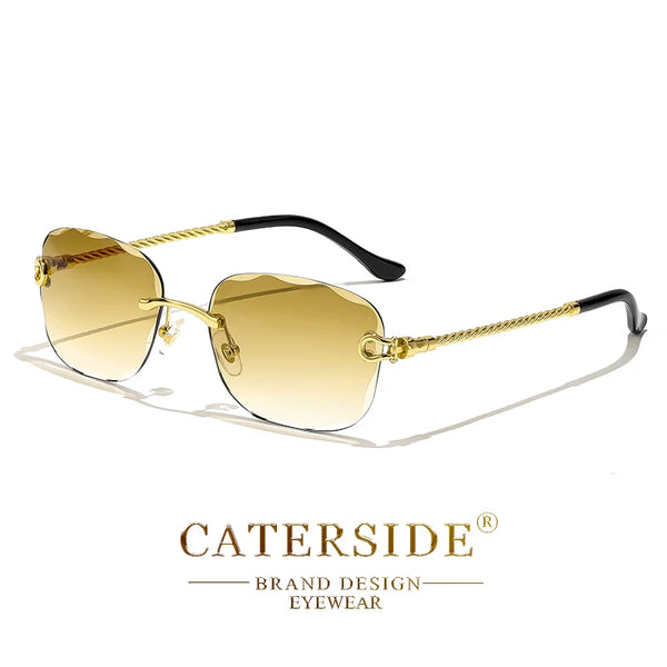 Retro Rimless Gradient Sunglasses