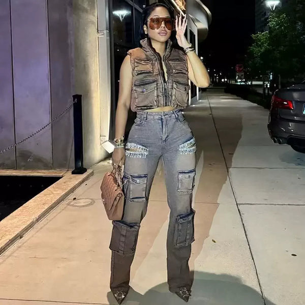 Women's High Waist Wide Leg Jeans