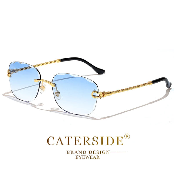 Retro Rimless Gradient Sunglasses