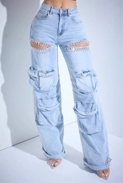 Women's High Waist Wide Leg Jeans