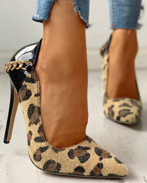 Chain & Print Stilettos