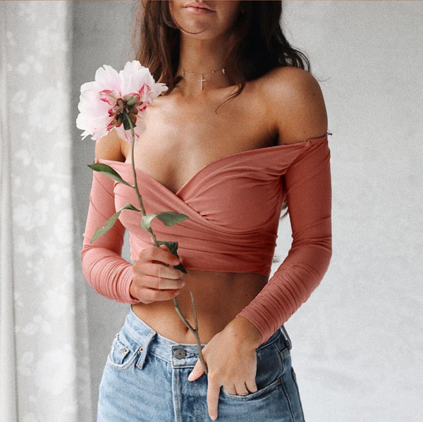 Off Shoulder Crop Top