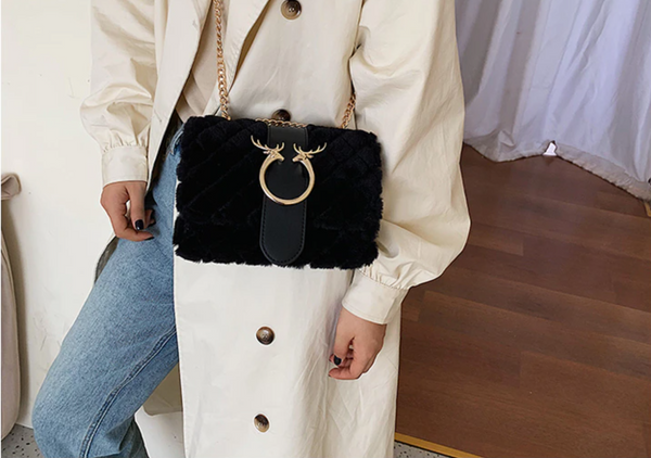 Double Strap Plush Bag