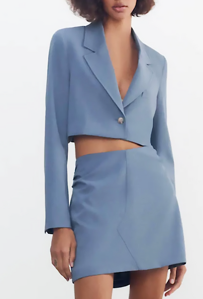 Crop Blazer & Skirt
