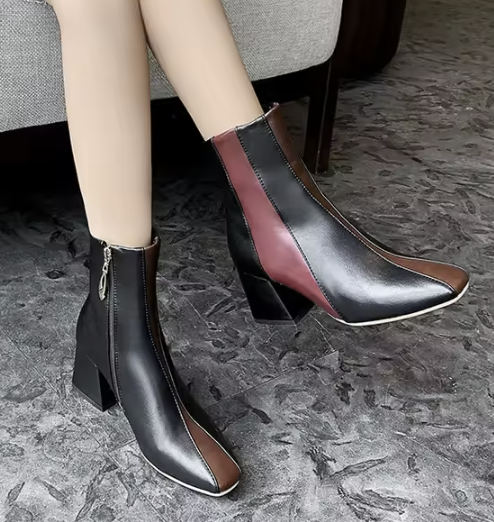 2 Tone Block Boots