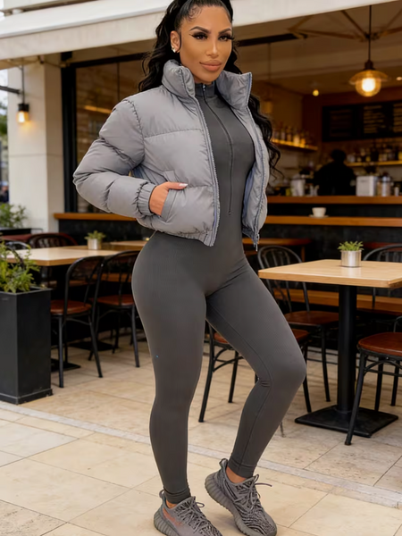 Short Puffy Winter Coat