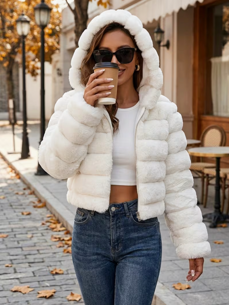 Hooded Plush Jacket
