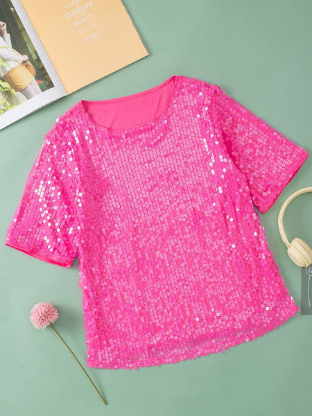Sequin T-Shirt with practical styling and dependable silhouette control.