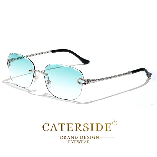 Retro Rimless Gradient Sunglasses