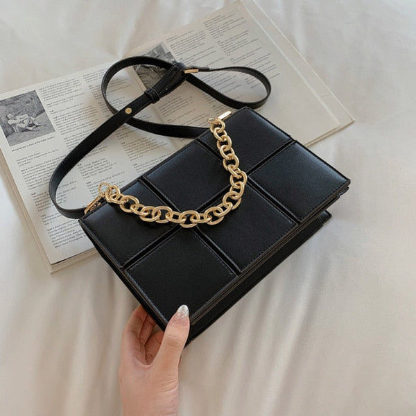 Plaid & Chain Bag