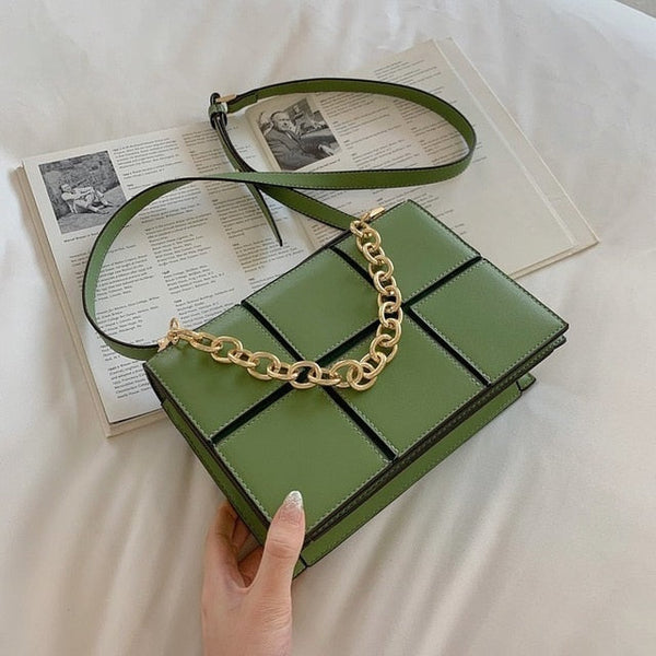 Plaid & Chain Bag