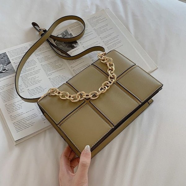 Plaid & Chain Bag