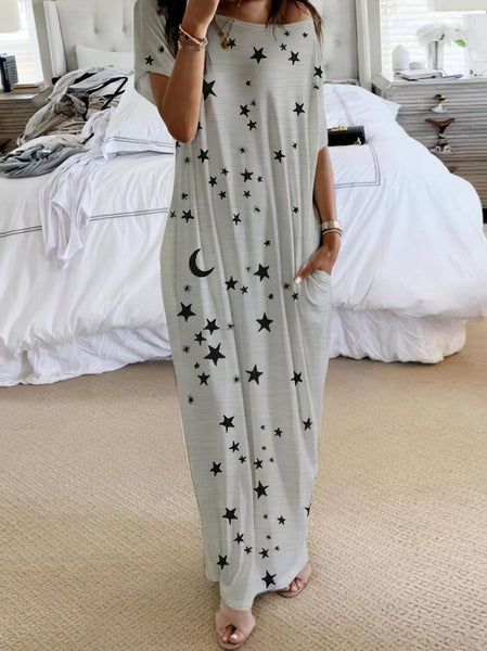Off-Shoulder Starry Night Gown