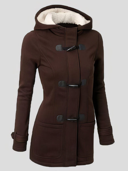 Hooded Fleece-Lined Toggle Coat