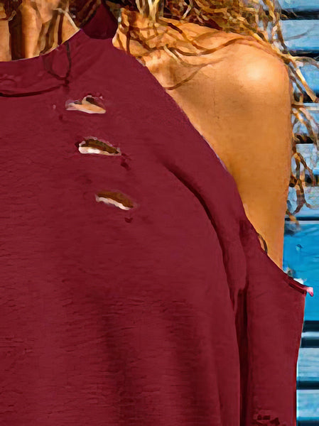 Stylish Off-The-Shoulder Top with Long Sleeves
