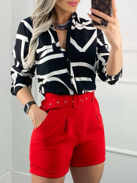 Lightweight Abstract Print Blouse with practical styling and dependable silhouette control.