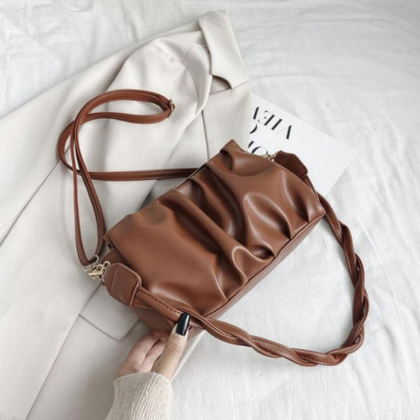 Twist Strap Ruffle Bag