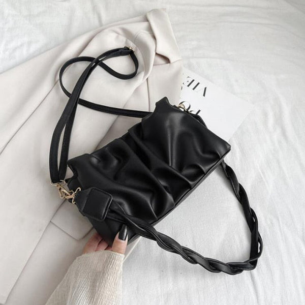 Twist Strap Ruffle Bag