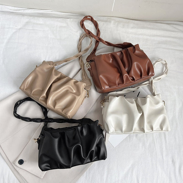 Twist Strap Ruffle Bag