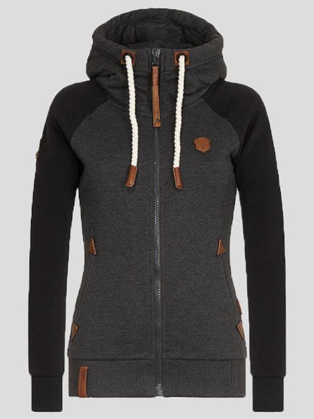 Women's Colorblock Zip-Up Hoodie