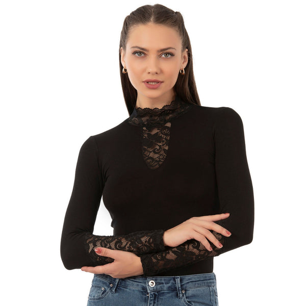 Women’s High Neck Lace Bodysuit