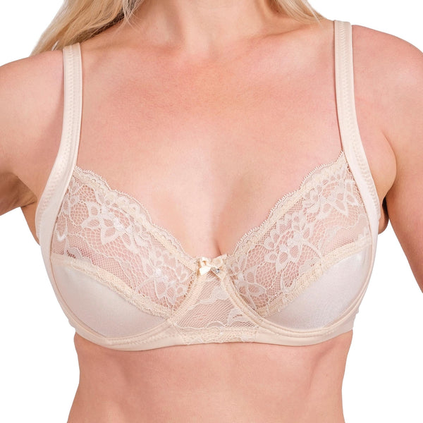 Lace-Trim Full-Coverage Underwire Bra