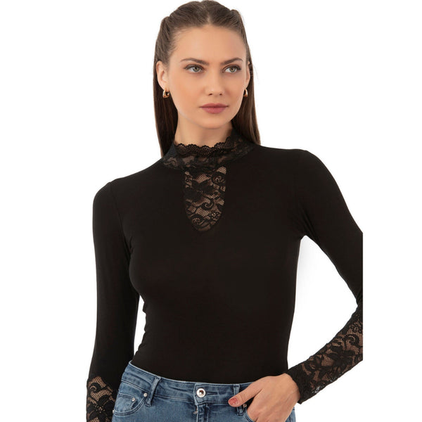 Women’s High Neck Lace Bodysuit