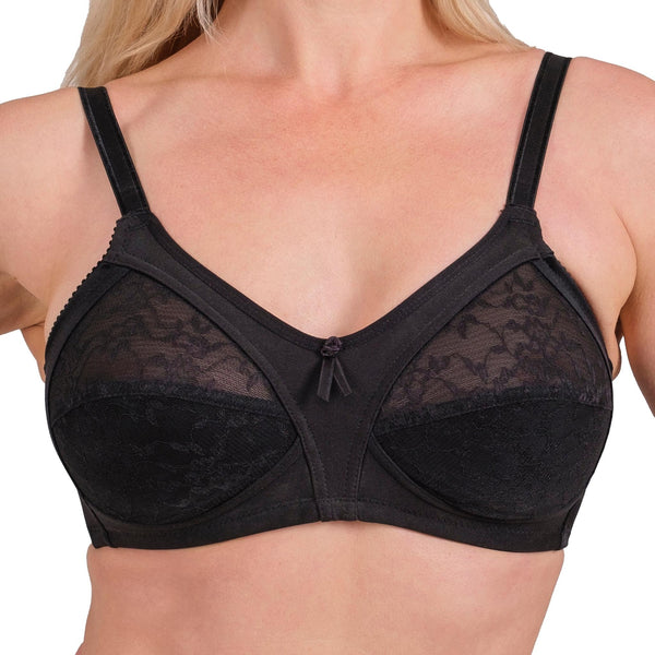 Full-Coverage Wireless Lace Bra