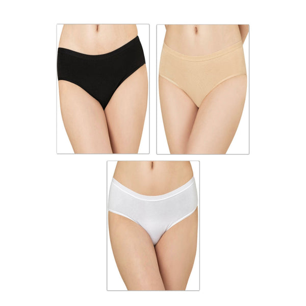 Women’s Cotton Brief Panties – 3-Pack Full-Coverage Underwear