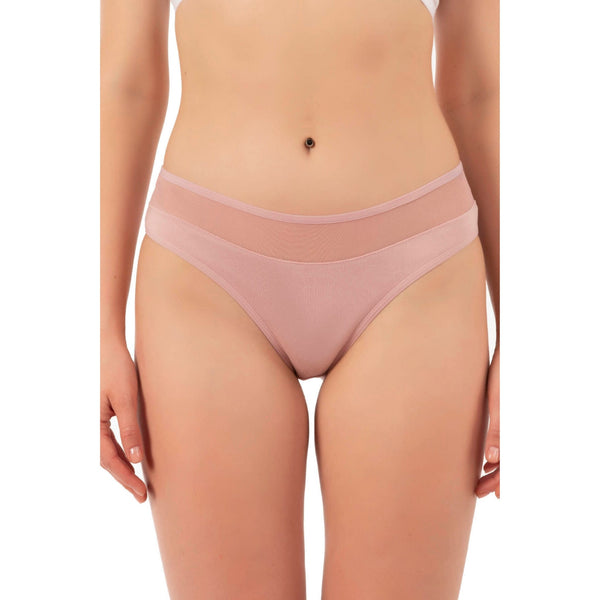 7-Pack Women’s Cotton Bikini Panties with Mesh Waist – Stretch Slip Brief Underwear Set