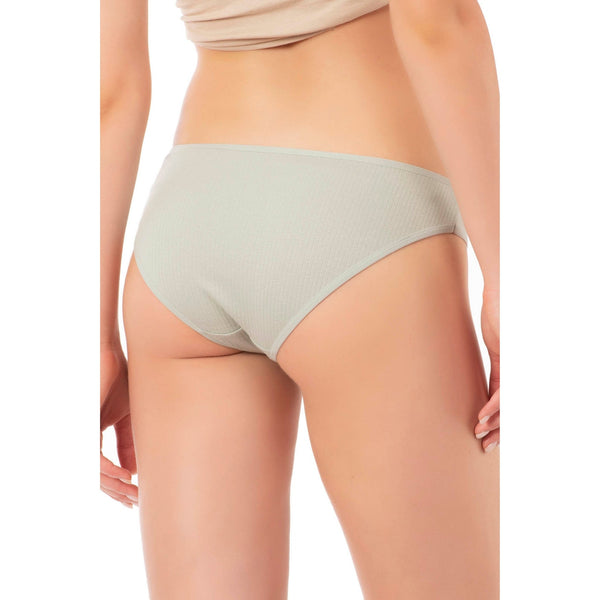 7-Pack Women’s Ribbed Cotton Bikini Panties – Stretch Slip Brief Underwear Set