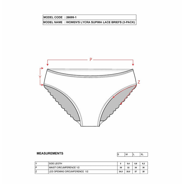 3-Pack Women’s Cotton Lace Back Panties – Soft Stretch Bikini Briefs with Elegant Trim